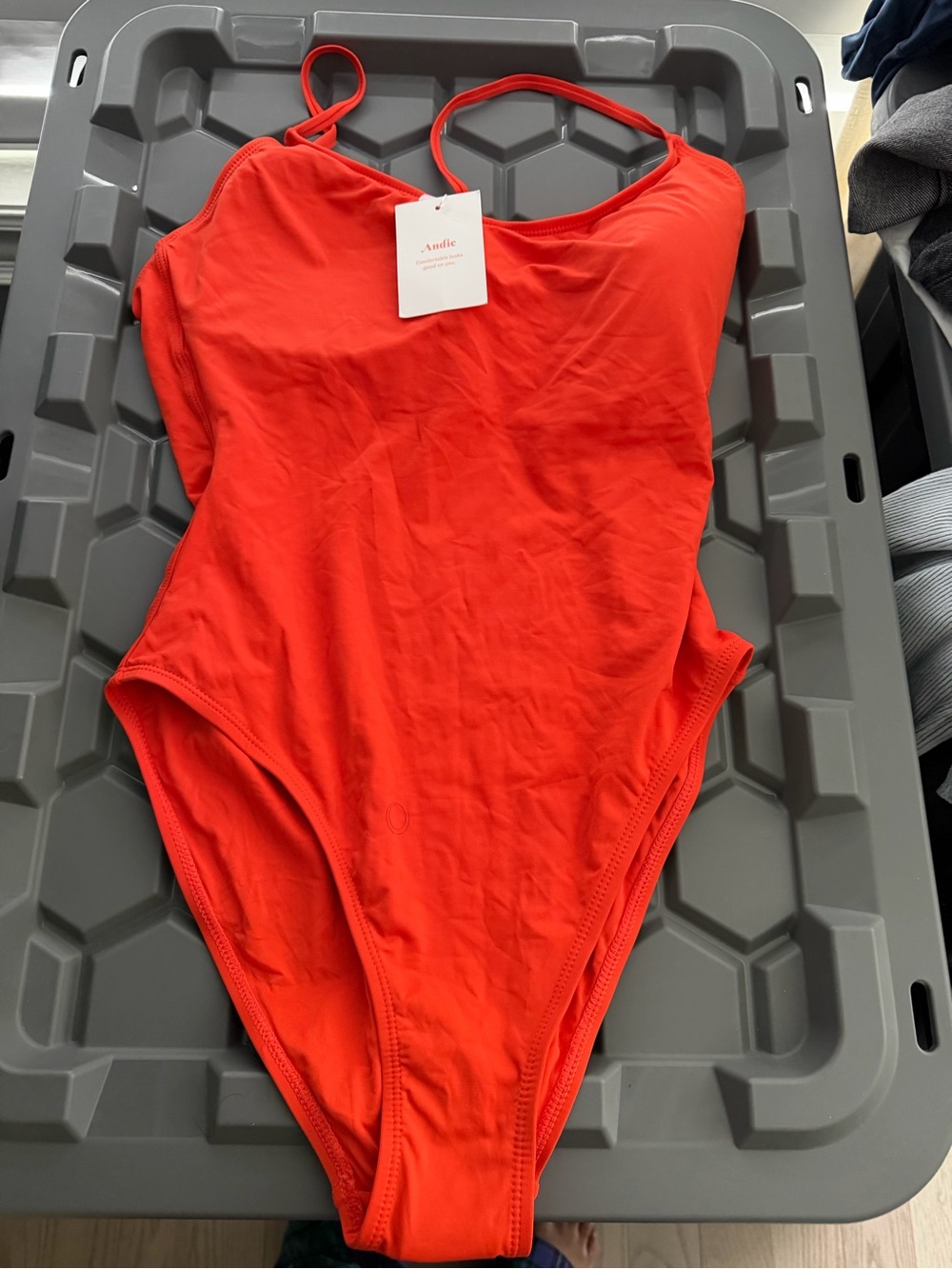 Andie Bright Red One-Piece Swimsuit Amalfi L